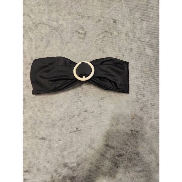 Victoria's Secret Size S Black Bandeau Strapless Bikini Top - Picture 1 of 3